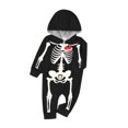 thumbnail image 2 of Oalirro Matching Family Halloween Costumes Pajama Sets Skeleton Printed Hooded Long Sleeve Pjs 2Pcs S-XXL, 2 of 5