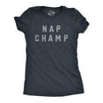 thumbnail image 1 of Womens Nap Champ T Shirt Funny Dozing Champion Sleepy Snooze Tee for Ladies (Heather Navy - NAP) - XL, 1 of 3