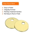 thumbnail image 4 of Uxcell 40pcs Brass Round Stamping Blank DIY Label Tags 6mm for Craft, Pendant Decoration, 1.1mm Single Side Hole, 4 of 6