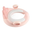 thumbnail image 4 of Asiento de orinal para niños, suave, a prueba de salpicaduras, antideslizante, con asas, color rosa, 4 of 5