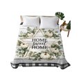 thumbnail image 2 of Queen Flat Sheet Only Sweet Home Words Fall Pumpkins Soft Microfiber Cooling Bedding Sheets Blue White Plaid Flat Bed Sheet for Hotel,Home Decor, 2 of 9