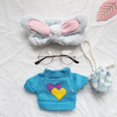thumbnail image 3 of Pato de peluche LaLafanfan Cafe de 30 cm, juguetes de LaLafanfan, ropa, muñecos de peluche de dibujos animados, accesorios, atuendo, banda para el pelo, regalo para niñas, 3 of 5
