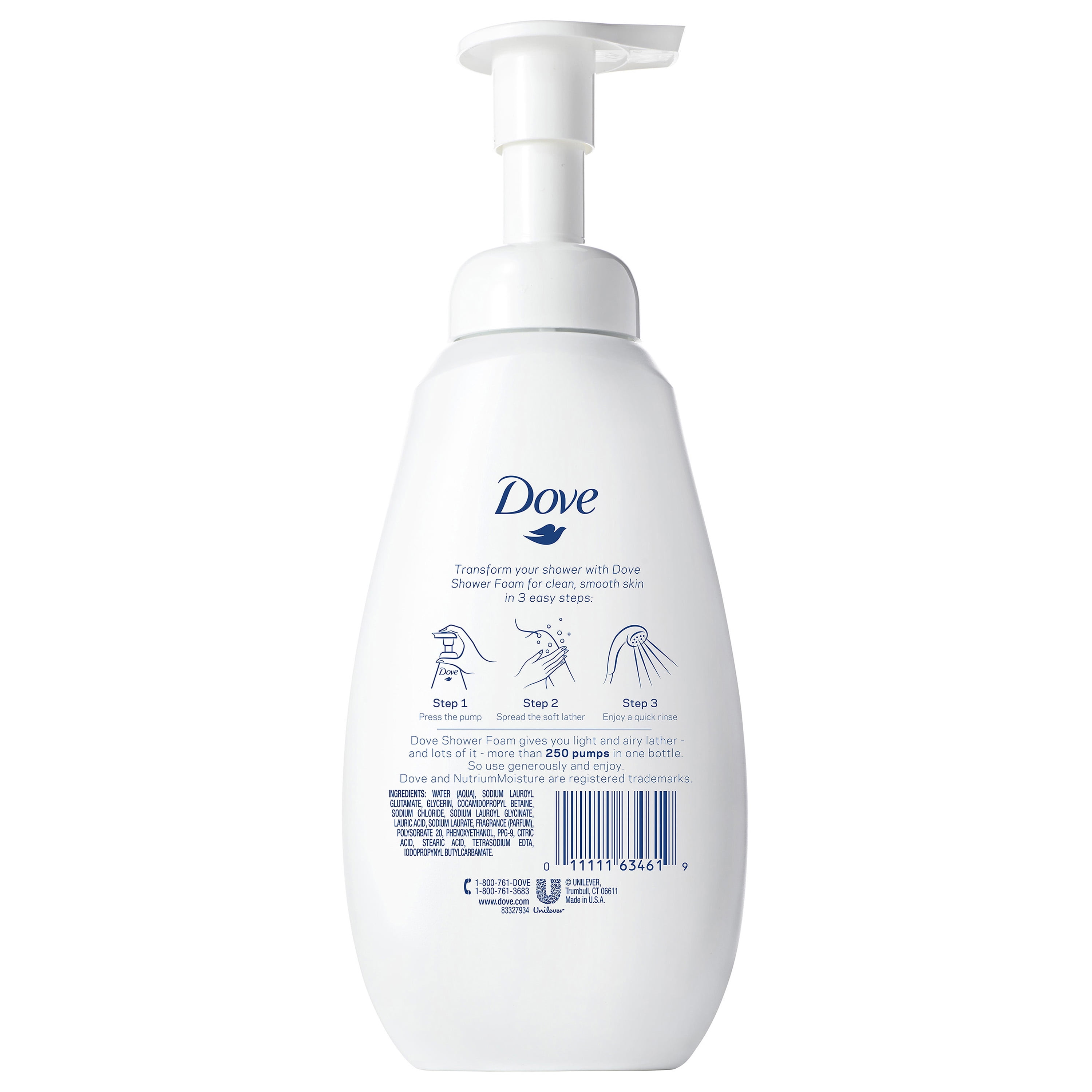 Dove Deep Moisture Shower Foam, 13.5 oz, Twin Pack