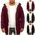thumbnail image 4 of guisaled Winter Coats for Men Big and Tall Thicken Warm Sherpa Jacket Fleece Lined Windproof Hooded Zipper Up Parka Overcoats, 4 of 5