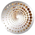 thumbnail image 2 of Designart "Mocha Spiral with Gilded Brown" Abstract Spirals Spiral Dot Round Wall Mirror - Abstract Oval Printed Decorative Mirror - Multiple Color Options, 2 of 5