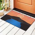 thumbnail image 1 of Boho Sunset River Goats Rugs Doormat, Non-Slip Machine Washable Carpets Floor Door Mat , 36" x 24", 1 of 6