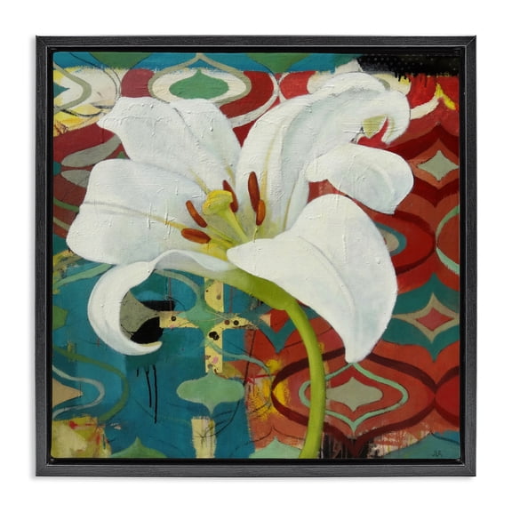 Stupell Industries In The Spotlight Lily Black Framed Floater Canvas Wall Art, design by Pierre-Auguste Renoir