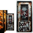 thumbnail image 2 of Leeye Halloween Cloth Door Curtain Non Woven Banner with Hooks Strips Ribbon for Wall Window Porch Decoration Party Indoor Outdoor1ml with Black Ribbon and Glue 180cm, 2 of 8