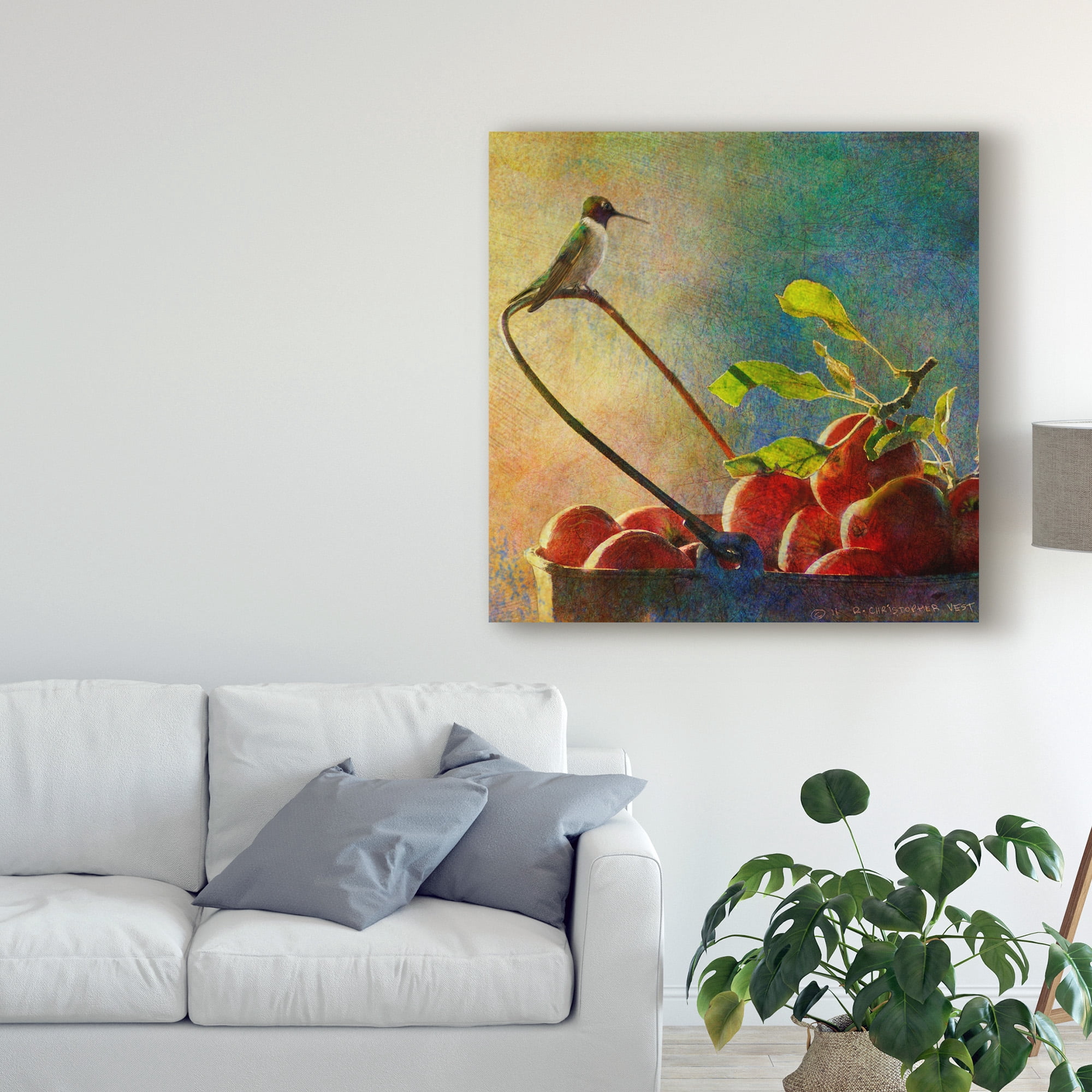Trademark Fine Art 'Apples And Hummer' Canvas Art by Chris Vest