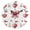 Black, variant on Cute Bow and Hearts Cherries Round Wall Clock Silent Analog Battery Operated Gold Pointer Home Decor 9.84" Diameter