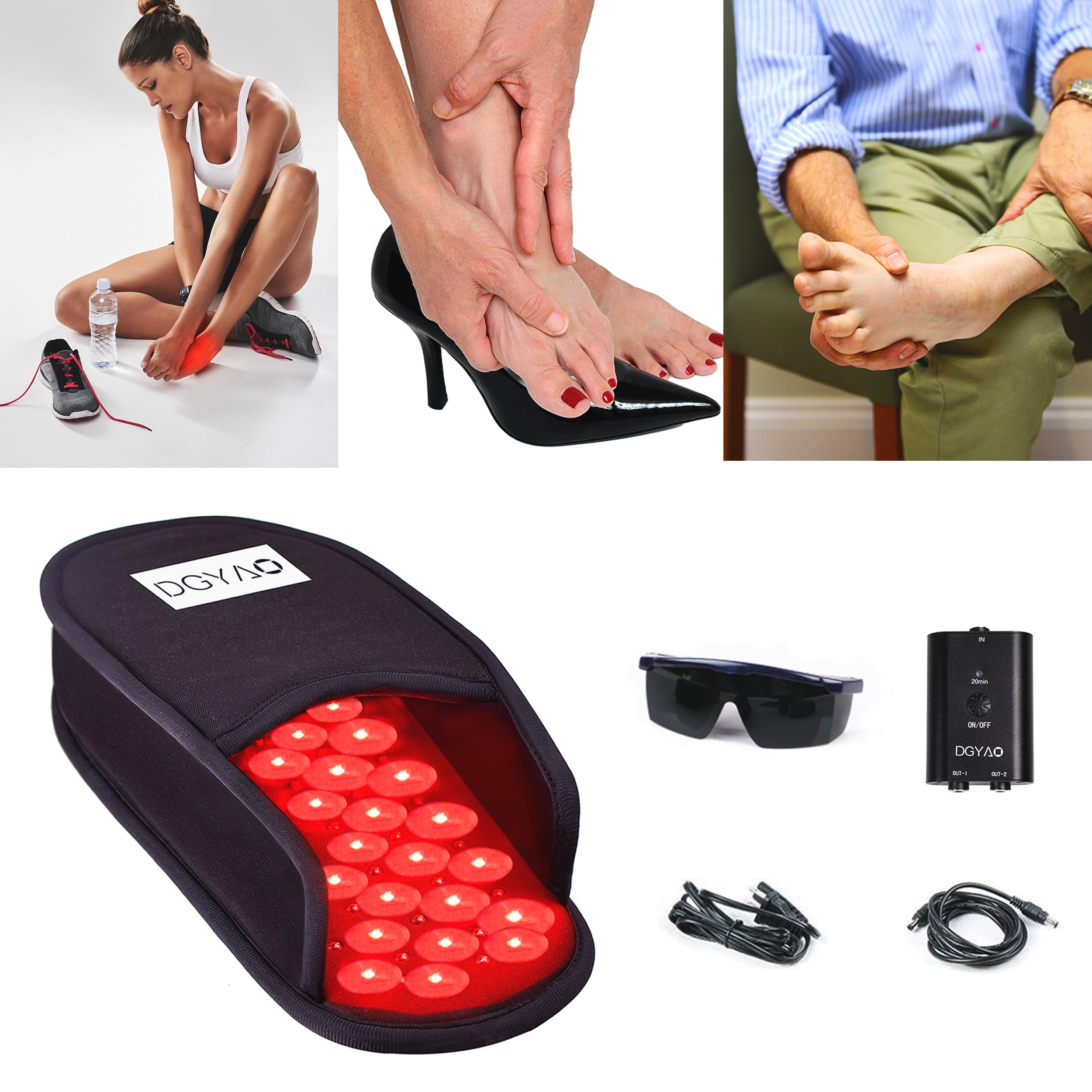 DGXINJUN 660NM Red Light Therapy Device 880NM Near Infrared LED Light