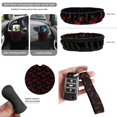thumbnail image 6 of HUISEFOR 15 Packs Red Bat Car Seat Cover Full Set Easy Installation Steering Wheel Cover Seat Belt Cover Rear View Mirror Cover Garbage Can Air Vent Storage Bag Keychain Car Trash Can, 6 of 7