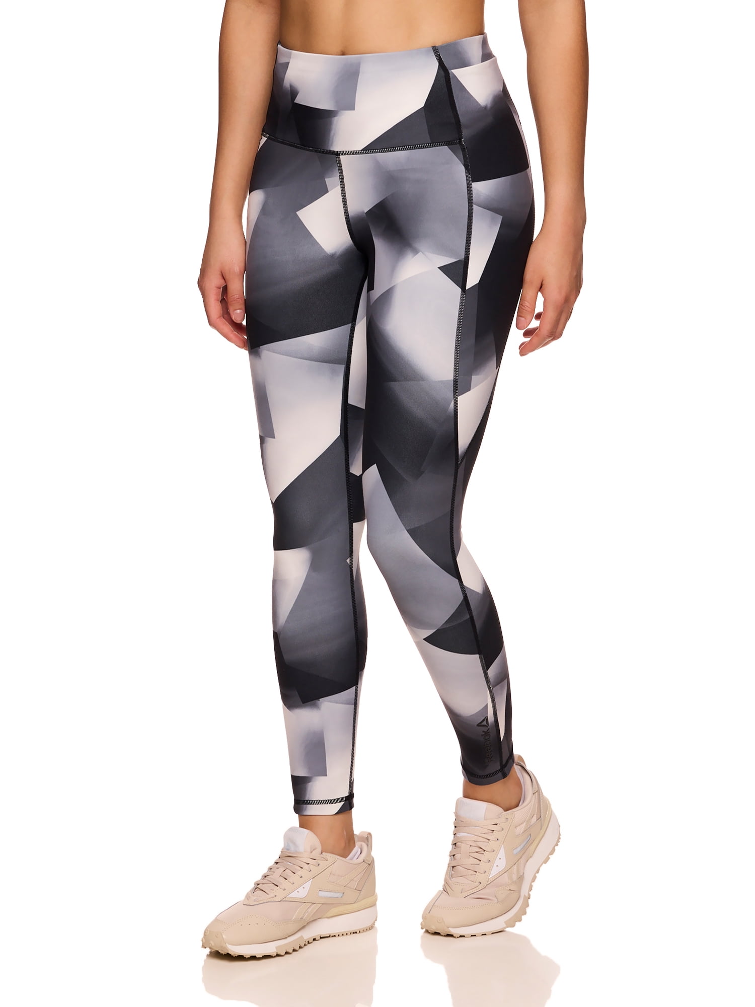 Reebok Women’s Printed Evolution High Rise 7/8 Leggings with Side Pockets, Sizes XS-XXXL