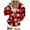 Red, variant on TTUHYWXI Womens Christmas Sweatshirt Zip Up Jackets Long Sleeve Oversized Floral Printed Sweatshirts Pullover Pockets (Light Green, XXL)