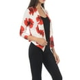 thumbnail image 2 of Auliné Collection Womens Casual Lightweight 3/4 Sleeve Fitted Open Blazer, 2 of 3