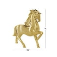 thumbnail image 3 of 12" x 12" Gold Ceramic Prancing Horse Sculpture, by DecMode, 3 of 9