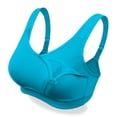 thumbnail image 5 of Wingslove Women's Non Padded Wireless Plus Size High Impact Sports Bra, Blue 36C, 5 of 11
