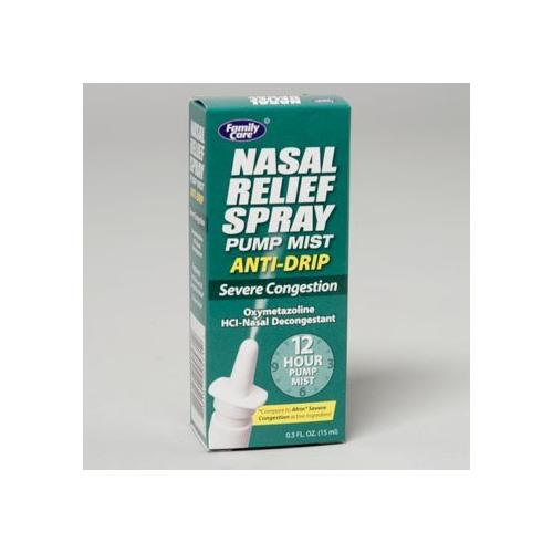 New 377155 Family Care Severe Nasal Relief Spray 0.5 Oz (24Pack) Cough