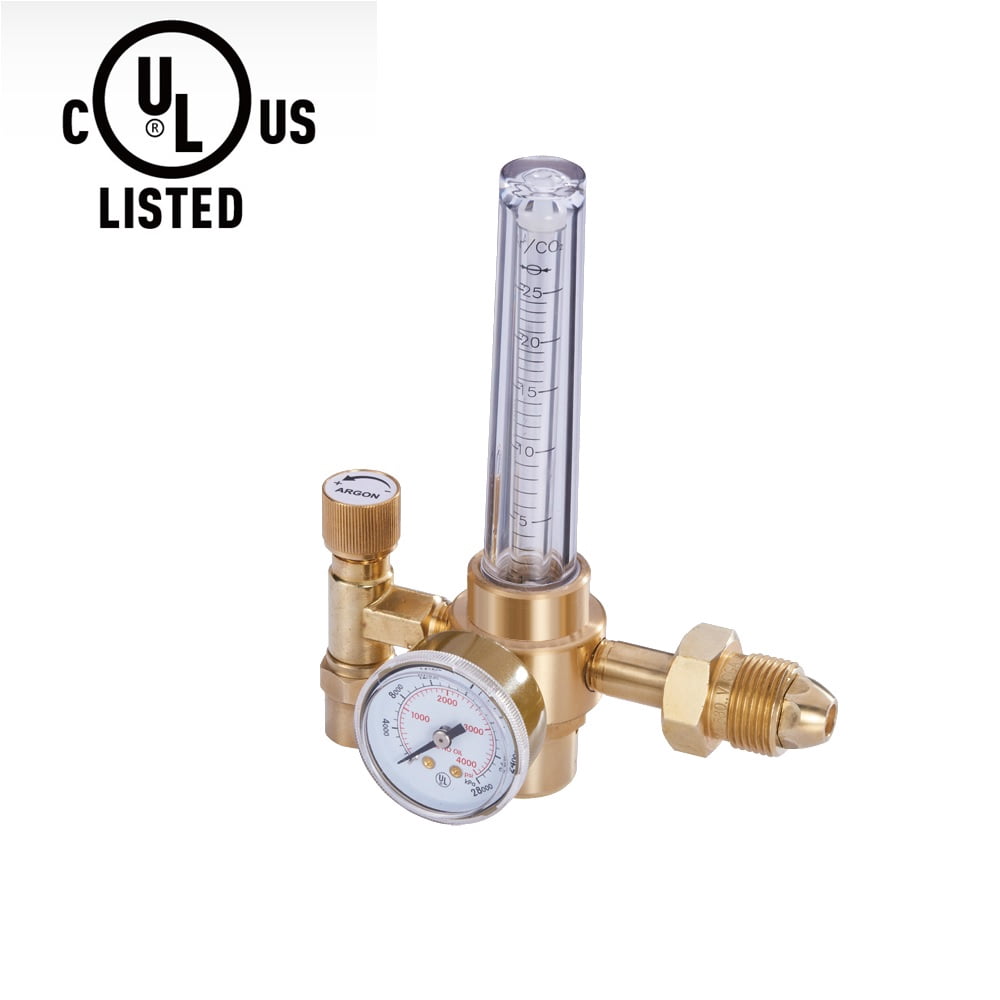 WeldingCity Light-to-Medium Duty Flowmeter Regulator Victor Style HRF 1425 (0781-2723) CGA 580 for Argon And Argon/CO2 Mix (UL Listed)