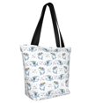 thumbnail image 2 of Fotbe Music Shark Pattern Beach Tote,Shoulder Handbag,Spacious Tote Bag,Lightweight Travel Bag,Versatile Shopping Bag, 2 of 9
