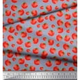 thumbnail image 2 of Soimoi Blue Heavy Canvas Fabric Tomato Vegetable Printed Fabric 1 Yard 58 Inch Wide, 2 of 3