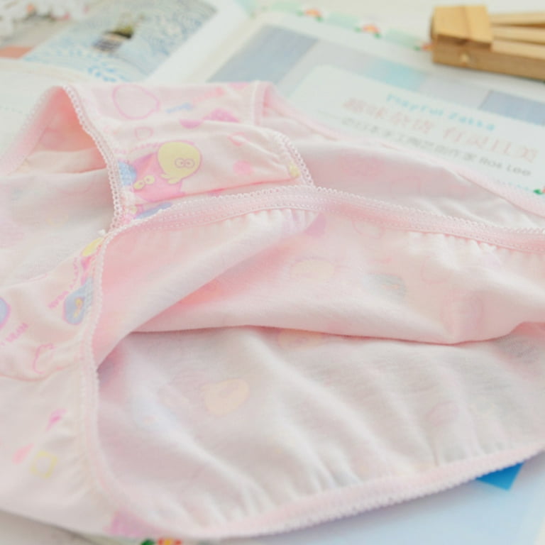 6Pcs Baby Girls Underwear Cotton Panties Kids Short Briefs Children  Underpants S (Random Color Pattern ) 