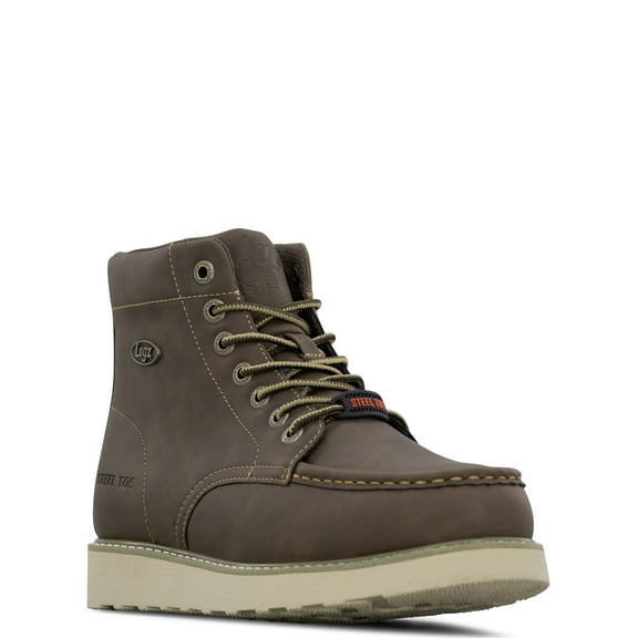 Lugz Men's Monterey 6" Moc Steel Toe Work Boots (Wide Width)