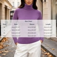 thumbnail image 3 of Kaemgyyd Women's Turtleneck Sweaters Fall Fitted Long Sleeve Basic Tops Fashion Knitted Layering Outfit（Purple,X-Large）, 3 of 7