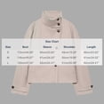 thumbnail image 4 of Kezqiaxn Women's Coats Fashion Long Sleeve Button Stand Collar Winter Loose Casual Jacket Lounge Outwear Cute Clothes Khaki L, 4 of 6