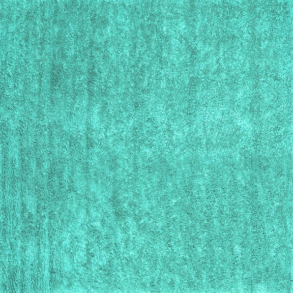 Ahgly Company Indoor Square Abstract Turquoise Blue Contemporary Area Rugs, 3' Square