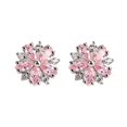 thumbnail image 1 of Boucles d'Oreilles Clous Fleur à Clips Magnétiques en Strass Cristal, Boucle d'Oreille Argentée pour Femmes en Zircon Cubique Perle Cristal Forme Ronde Bijoux Fleur pour Femmes Brillants Plaqués Blanc Délicats Romantiques Cadeaux de Boucles d'Oreilles, 1 of 8
