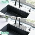 thumbnail image 4 of Kitchen Sink Splash Guard Faucet Mat 15" X 5.5" Geometry Absorbent Fast Drying Mat Faucet Draining Mat Sink Splash Guard Behind Faucet Drip Catcher for Kitchen Bathroom, 4 of 5