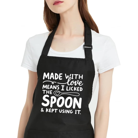 Funny Aprons for Women with Pockets, Cute Aprons for Cooking Kitchen, Mothers Day Christmas Birthday Gifts for Mom