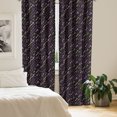 thumbnail image 2 of Ambesonne Retro Window Curtains, Geometrical Memphis Style, Each 28" W x 95" L, Purple Pale Yellow Black, 2 of 4