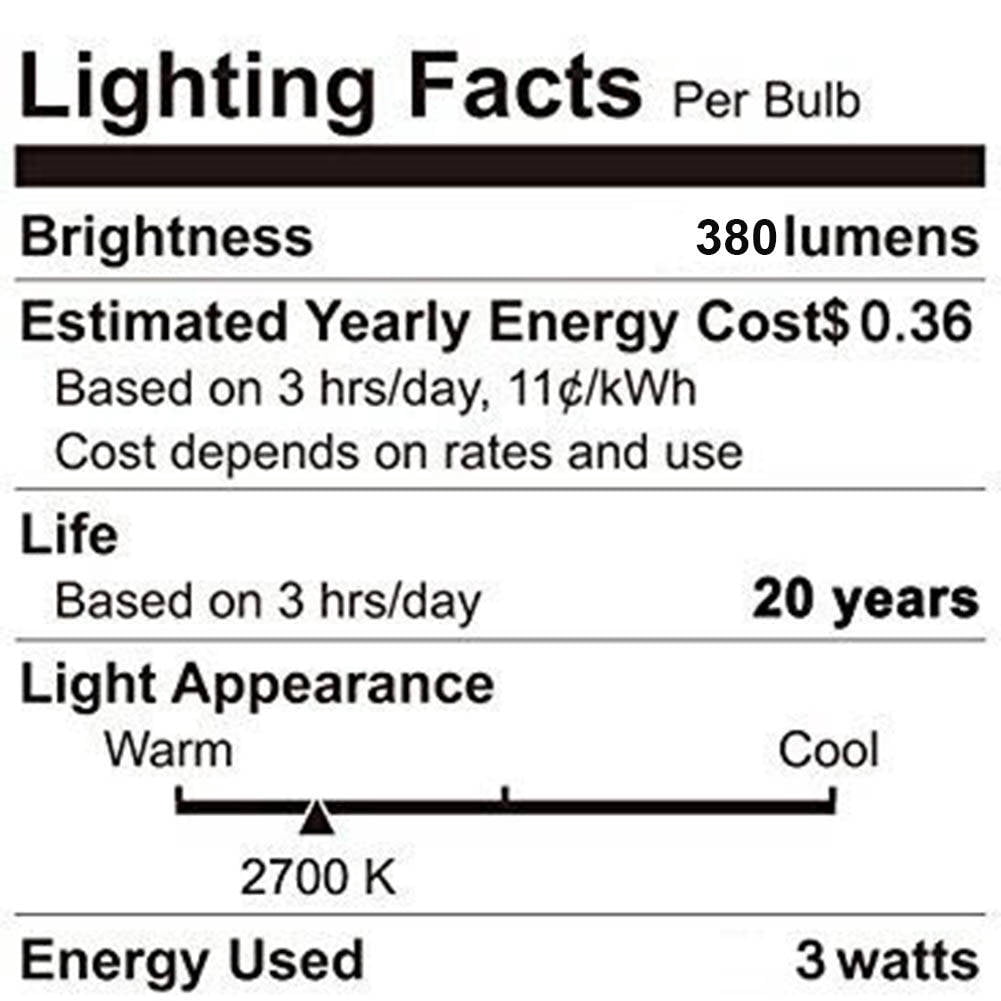 Ymam.Light 3 Watt G9 LED Light Bulb Equivalent 40W, Dimmable 2700K Warm White, G9/Bi-Pin Base (Set of 12)