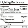 thumbnail image 3 of Ymam.Light 3 Watt G9 LED Light Bulb Equivalent 40W, Dimmable 2700K Warm White, G9/Bi-Pin Base (Set of 12), 3 of 7