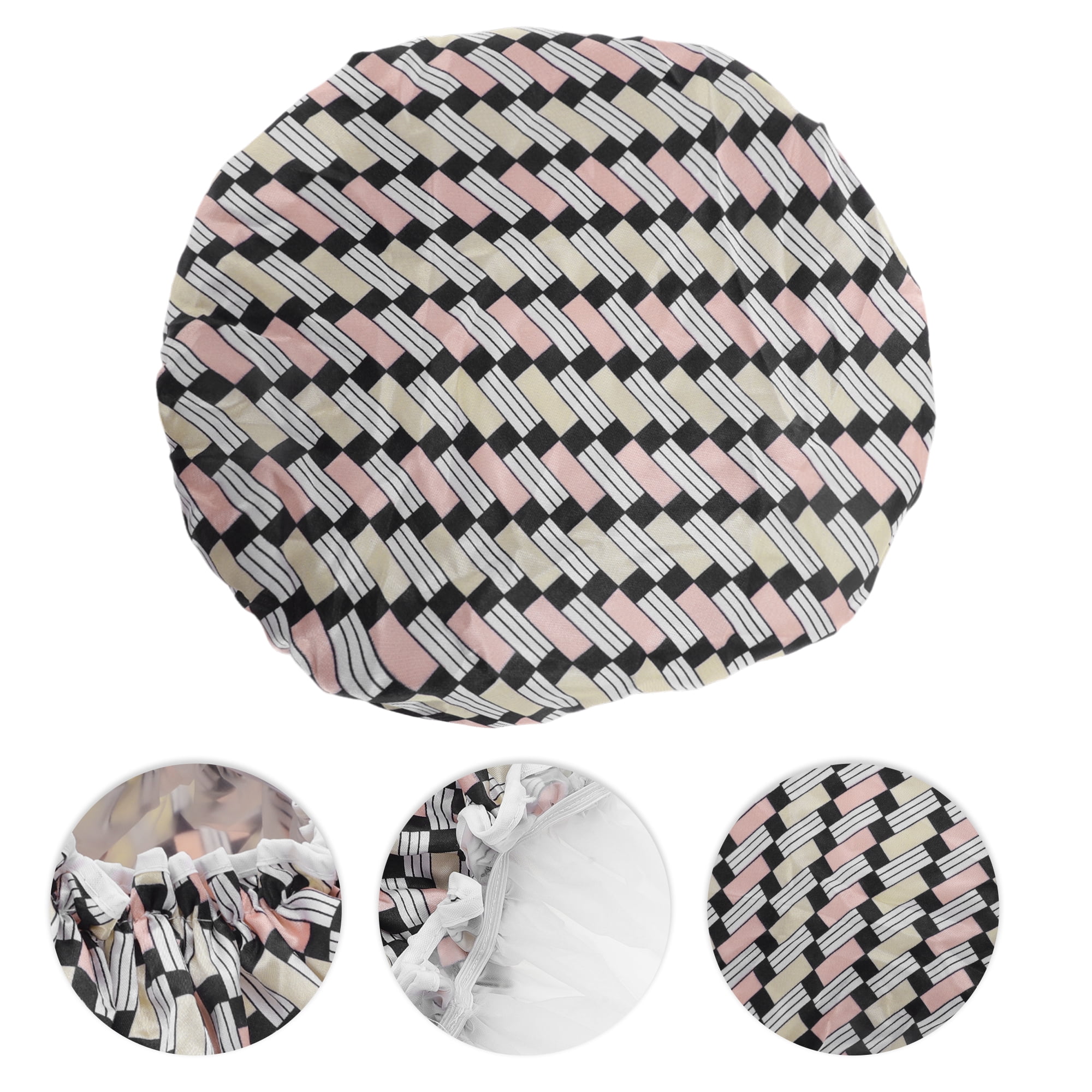 Unique Bargains nique Bargains Women's Small Square Bath Cap 1 Pc Pink
