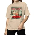 thumbnail image 2 of Vintage Holiday Red Truck Scene Women's T-shirt, 2 of 3