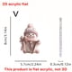 thumbnail image 4 of 26 English Letter Christmas Ornament Christmas Tree Decoration 2D Acrylic Decoration Car Rearview Mirror Ornament, 4 of 5