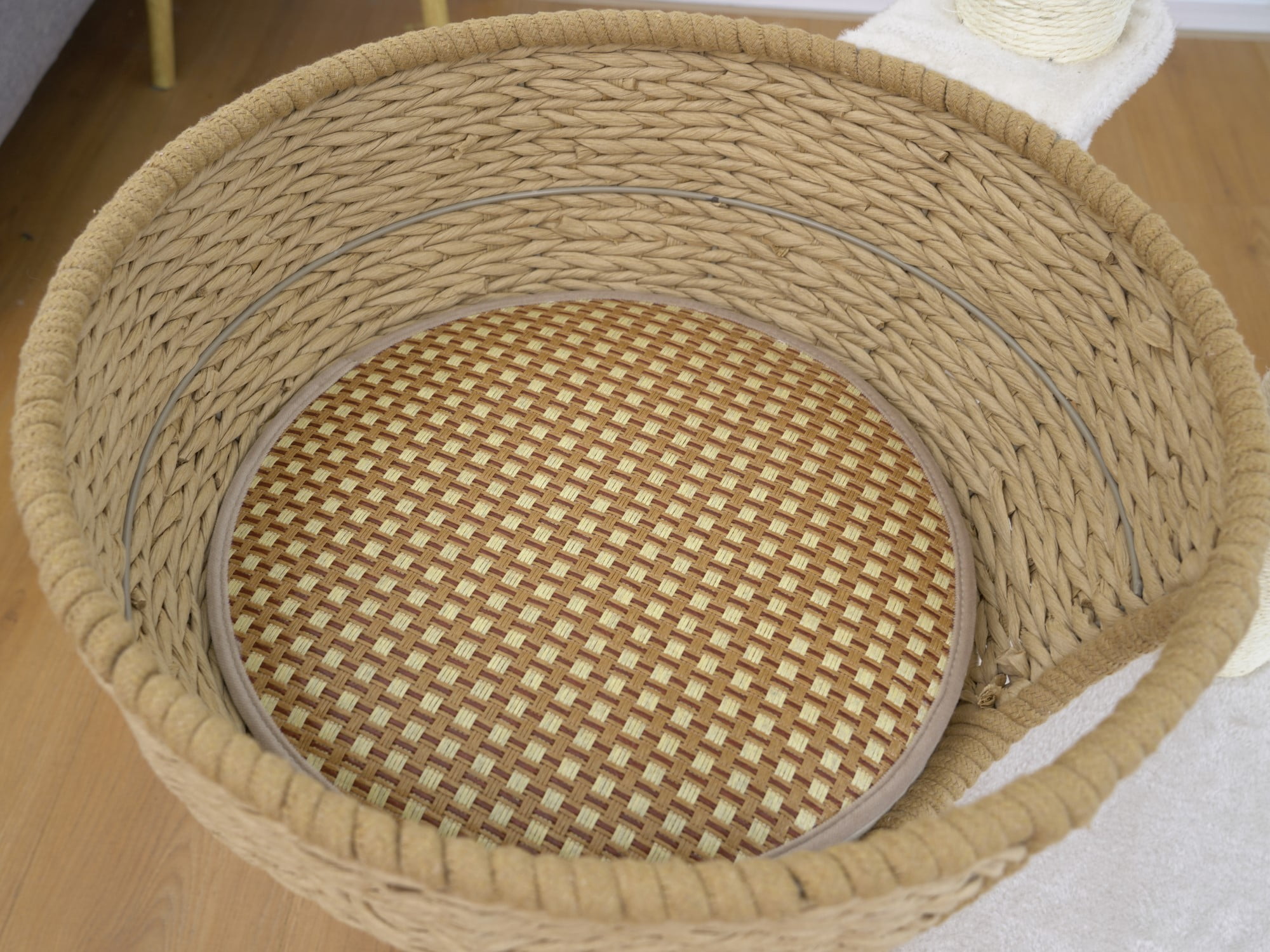 Vibrant Life Small 5-Level 47" Baskets Cat Tree with Hammock, Beige