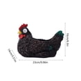 thumbnail image 4 of Chicken Planter, Hen Planter Cute Resin Flower Pot with Auto Light Sensing Solar Light for Outdoor Garden Backyard Patio (Black), 4 of 6