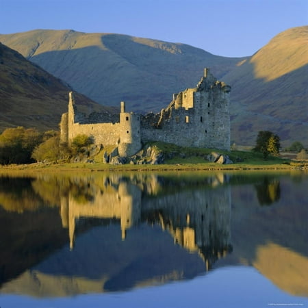 Kilchurn Castle Reflected in Loch Awe, Strathclyde, Scotland, UK, Europe Print Wall Art By Roy
