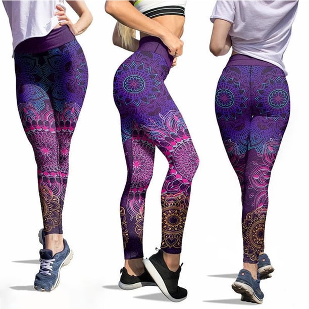 WILLBEST Leggings Estampados para Mujer, Pantalones de Yoga de Cintura Alta, Cómodos, Elásticos, para Entrenamiento, Gimnasio, Correr, Ropa Deportiva 3308 XXXXXGrande