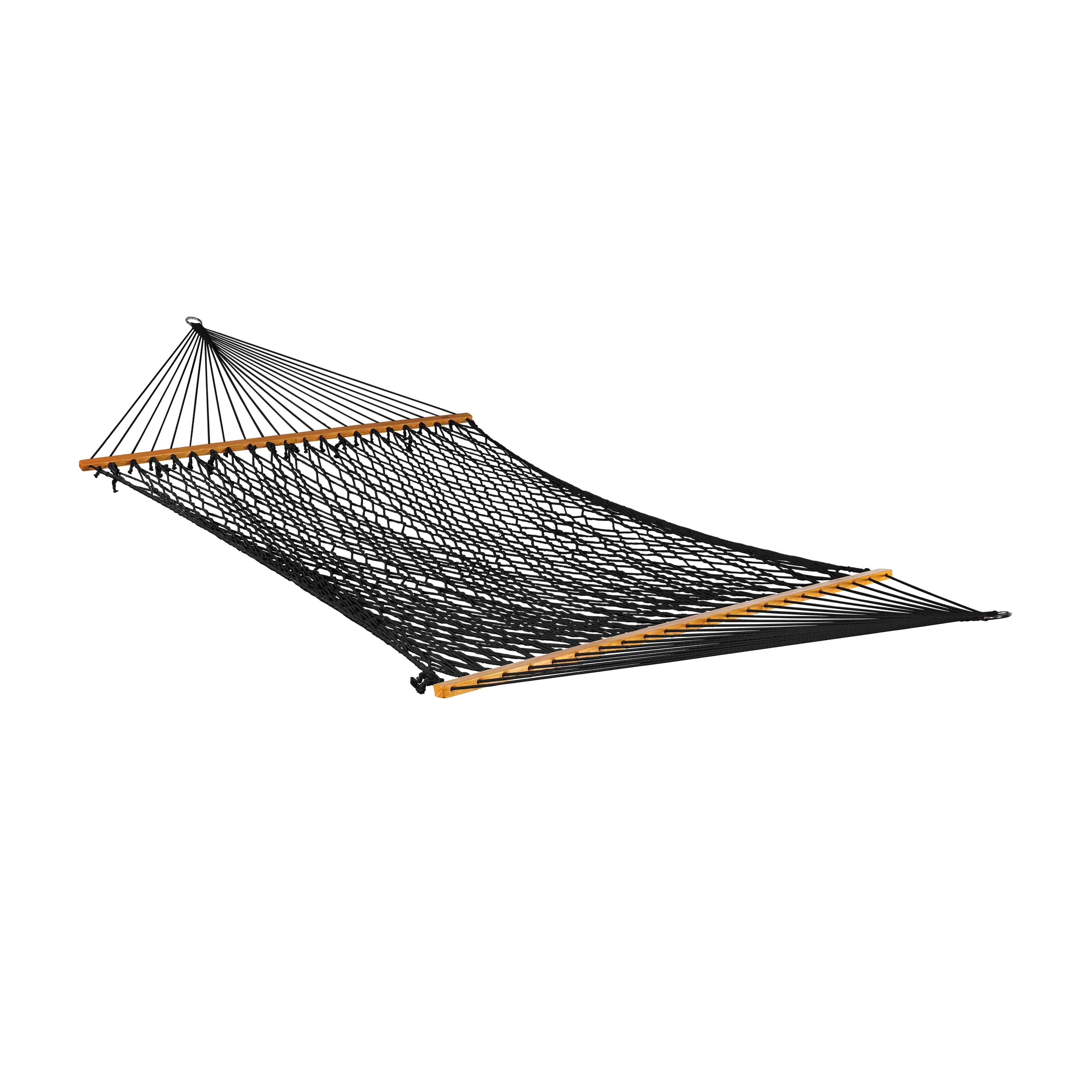 Bliss Hammocks Cotton Rope Hammock W/ Spreader Bar, 60-in. Wide, 450 lb. Capacity - Black