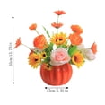 thumbnail image 3 of Faux Silk Flower Centerpiece, Realistic Floral Arrangement With Decorative Vase Maintenance Free Decor, Home Table Display for Bedroom Dining Room Office, 3 of 7