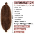 thumbnail image 2 of 24 Inch Soft Springy Afro Twist Hair 8 Packs Pre-Separated Long Spring Twsit For Soft Faux Locs Honey Brown Marley Twist Crochet Braiding Synthetic Hair Extension For Black Women 30#, 2 of 3