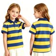 thumbnail image 2 of Boys Girs School Uniform Polo Shirts Solid Color Quick Dry Short Sleeve Uniform Shirt Kids Summer Lightweight Comfy Athletic Clothes, 2 of 4