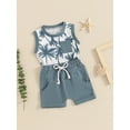 Baby Sweetie Infant Boys Summer Clothes Sleeveless Tropical Tree Print