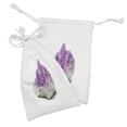 thumbnail image 2 of Amethyst Fabric Pouch Set of 2, Crystal Like Purple Precious Gem Lavender Hues Natural Mineral Raw Geology, Small Drawstring Bag for Toiletries Masks and Favors, 9" x 6", Multicolor, by Ambesonne, 2 of 2