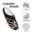 thumbnail image 5 of Yiaed Cyber Skeleton With Tattoos Print Slippers Fuzzy Warm Cozy Slippers Non Slip House Slippers For Indoor Outdoor Slippers House Slippers-11, 5 of 7